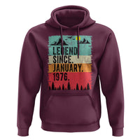 Personalized 1976 Birthday Hoodie Custom Date Vintage Retro 50th Birthday Gifts 50 Years Old