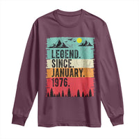 Personalized 1976 Birthday Long Sleeve Shirt Custom Date Vintage Retro 50th Birthday Gifts 50 Years Old
