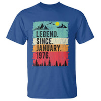 Personalized 1976 Birthday T Shirt Custom Date Vintage Retro 50th Birthday Gifts 50 Years Old