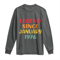 Personalized Legend Since 1976 Long Sleeve Shirt Custom Month Vintage Retro 50th Birthday Gifts 50 Years Old