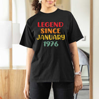 Personalized Legend Since 1976 T Shirt For Women Custom Month Vintage Retro 50th Birthday Gifts 50 Years Old