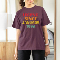 Personalized Legend Since 1976 T Shirt For Women Custom Month Vintage Retro 50th Birthday Gifts 50 Years Old