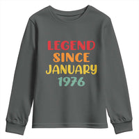 Personalized Legend Since 1976 Youth Sweatshirt Custom Month Vintage Retro 50th Birthday Gifts 50 Years Old