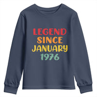 Personalized Legend Since 1976 Youth Sweatshirt Custom Month Vintage Retro 50th Birthday Gifts 50 Years Old