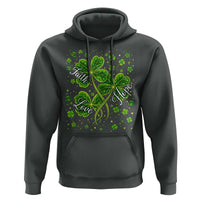 Four Leaf Clover Christian Hoodie Irish Lucky Shamrock Faith Hope Love Religious