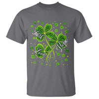 Four Leaf Clover Christian T Shirt Irish Lucky Shamrock Faith Hope Love Religious