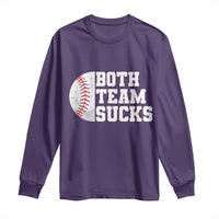 Funny Baseball Long Sleeve Shirt Both Teams Sucks Meme