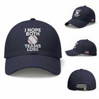Funny Baseball Meme Baseball Cap I Just Hope Both Teams Lost