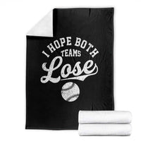 Baseball Meme Throw Blanket Retro I Just Hope Both Teams Lost Funny Sayings
