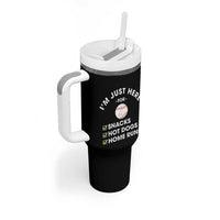 Funny Baseball Food Fans Tumbler With Handle Im Just Here for The Snacks Hot Dog