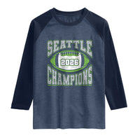 2026 Champion Seattle Raglan Shirt Football Lovers