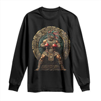 Boxing Mexico Long Sleeve Shirt Aztec Warrior Mexican Dad Gifts