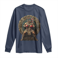 Boxing Mexico Long Sleeve Shirt Aztec Warrior Mexican Dad Gifts