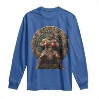 Boxing Mexico Long Sleeve Shirt Aztec Warrior Mexican Dad Gifts