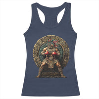 Boxing Mexico Racerback Tank Top Aztec Warrior Mexican Dad Gifts
