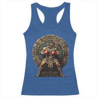 Boxing Mexico Racerback Tank Top Aztec Warrior Mexican Dad Gifts