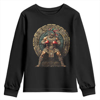 Boxing Mexico Youth Sweatshirt Aztec Warrior Mexican Dad Gifts