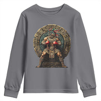 Boxing Mexico Youth Sweatshirt Aztec Warrior Mexican Dad Gifts
