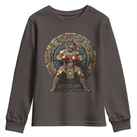Boxing Mexico Youth Sweatshirt Aztec Warrior Mexican Dad Gifts