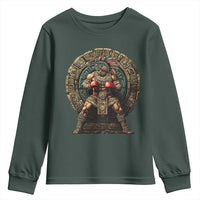 Boxing Mexico Youth Sweatshirt Aztec Warrior Mexican Dad Gifts