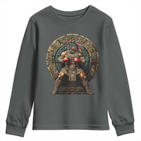 Boxing Mexico Youth Sweatshirt Aztec Warrior Mexican Dad Gifts