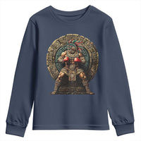 Boxing Mexico Youth Sweatshirt Aztec Warrior Mexican Dad Gifts