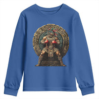 Boxing Mexico Youth Sweatshirt Aztec Warrior Mexican Dad Gifts