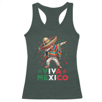 Mexican Boy Dabbing Racerback Tank Top Poncho Cinco de Mayo Flag Viva Mexico