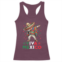 Mexican Boy Dabbing Racerback Tank Top Poncho Cinco de Mayo Flag Viva Mexico