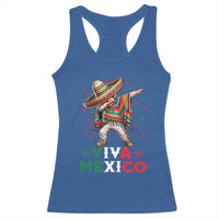 Mexican Boy Dabbing Racerback Tank Top Poncho Cinco de Mayo Flag Viva Mexico