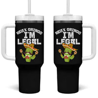 Funny Mexican Immigrant Tumbler With Handle Relax Gringo Im Legal Cinco De Mayo