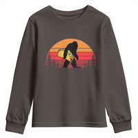 Retro Bigfoot Taco Youth Sweatshirt Funny Cinco de Mayo Sasquatch Lovers
