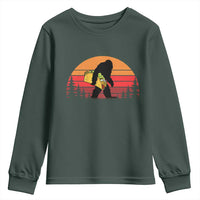 Retro Bigfoot Taco Youth Sweatshirt Funny Cinco de Mayo Sasquatch Lovers