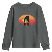 Retro Bigfoot Taco Youth Sweatshirt Funny Cinco de Mayo Sasquatch Lovers