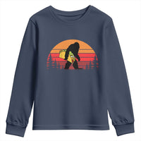 Retro Bigfoot Taco Youth Sweatshirt Funny Cinco de Mayo Sasquatch Lovers