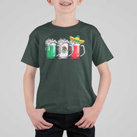 Funny Mexican T Shirt For Kid Mexico Beer Mexican Flag Sombrero Hat