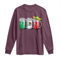 Funny Mexican Long Sleeve Shirt Mexico Beer Mexican Flag Sombrero Hat