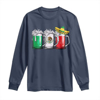 Funny Mexican Long Sleeve Shirt Mexico Beer Mexican Flag Sombrero Hat