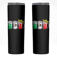 Funny Mexican Skinny Tumbler Mexico Beer Mexican Flag Sombrero Hat