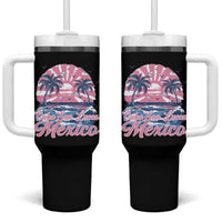 Cabo San Lucas Mexico Tumbler With Handle Vintage Retro Beach Summer Vacation Family Trip - Wonder Print Shop
