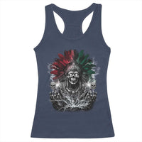 Ancient Aztec King Racerback Tank Top Calabera Azteca Mexican Skull Skeleton