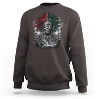 Ancient Aztec King Sweatshirt Calabera Azteca Mexican Skull Skeleton