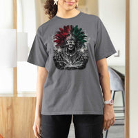 Ancient Aztec King T Shirt For Women Calabera Azteca Mexican Skull Skeleton