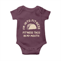 Funny Taco Fitness Baby Onesie Im Into Fitness Taco In My Mouth Mexican Humor