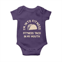 Funny Taco Fitness Baby Onesie Im Into Fitness Taco In My Mouth Mexican Humor