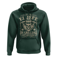 Funny Mexican Dad Hoodie El Jefe Grilling Stand Back