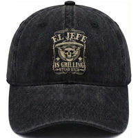 Funny Mexican Dad Washed Cotton Baseball Cap El Jefe Grilling Stand Back