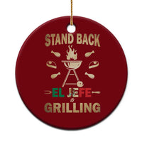 Funny Mexican Dad Ceramic Ornament El Jefe Grilling Stand Back Fathers Day - Wonder Print Shop