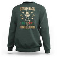 Funny Mexican Dad Sweatshirt El Jefe Grilling Stand Back Fathers Day