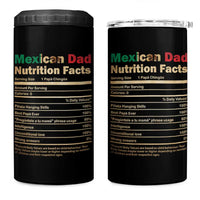 Mexican Dad 4 in 1 Can Cooler Tumbler Regalo Para Papa Nutrition Facts